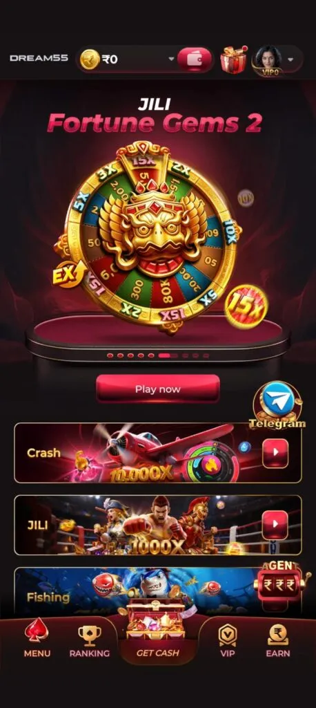 Dream55 secure app login and mobile gaming platform