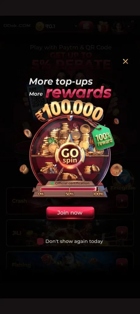 DDok online platform mobile gaming app with live game options