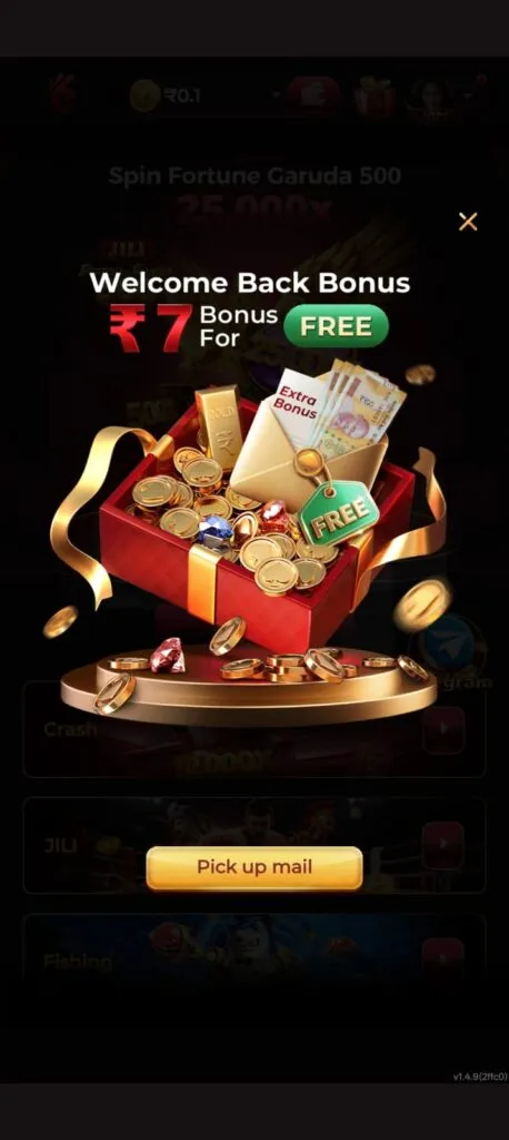 DDok Game login bonus screen with Android gaming features